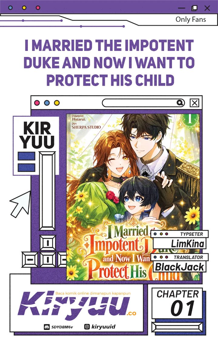 I Married the Impotent Duke and Now I Want to Protect His Child Chapter 1 halaman 1