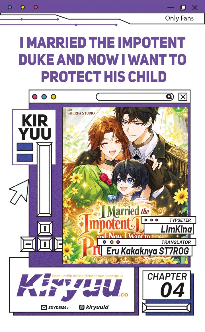 I Married the Impotent Duke and Now I Want to Protect His Child Chapter 4 halaman 1