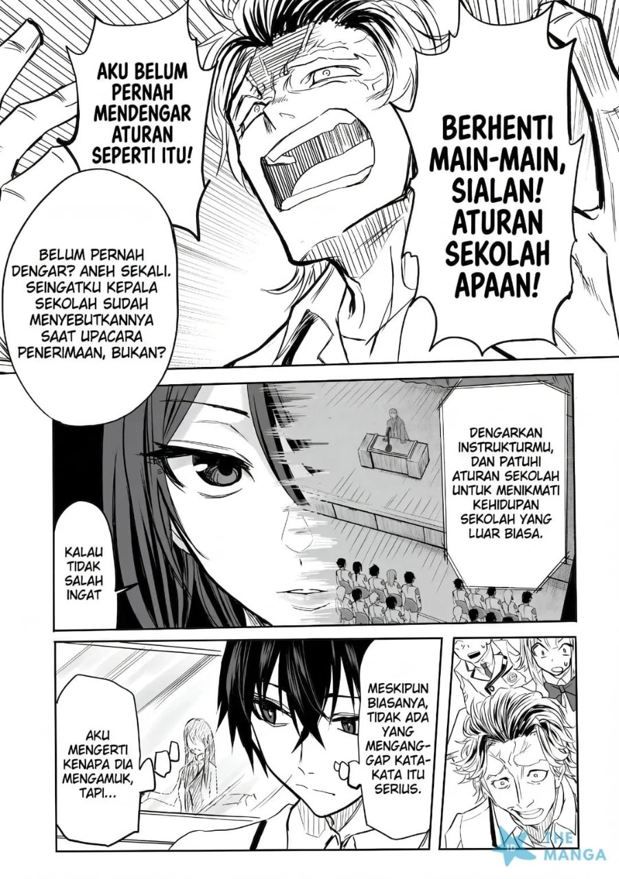 Inou Gakuen no Saikyou wa Heion ni Hisomu: Kikakugai no Kaibutsu, Munou o Enji Gakuen o Kage kara Shihai Suru Chapter 1 halaman 9