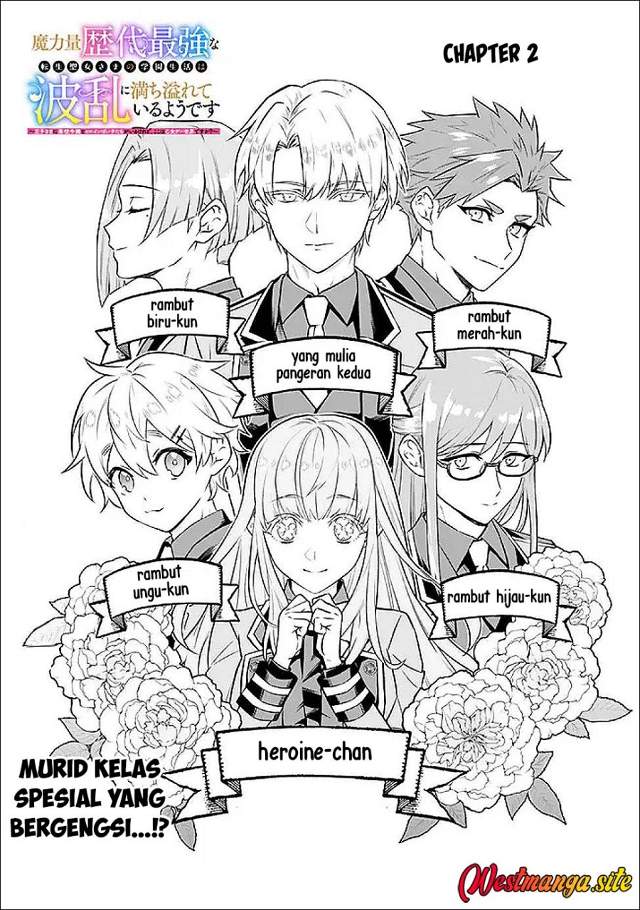 Maryokuryou Rekidai Saikyou na Tensei Seijo-sama no Gakuen Seikatsu wa Haran ni Michiafureteiru you desu Chapter 2 halaman 5