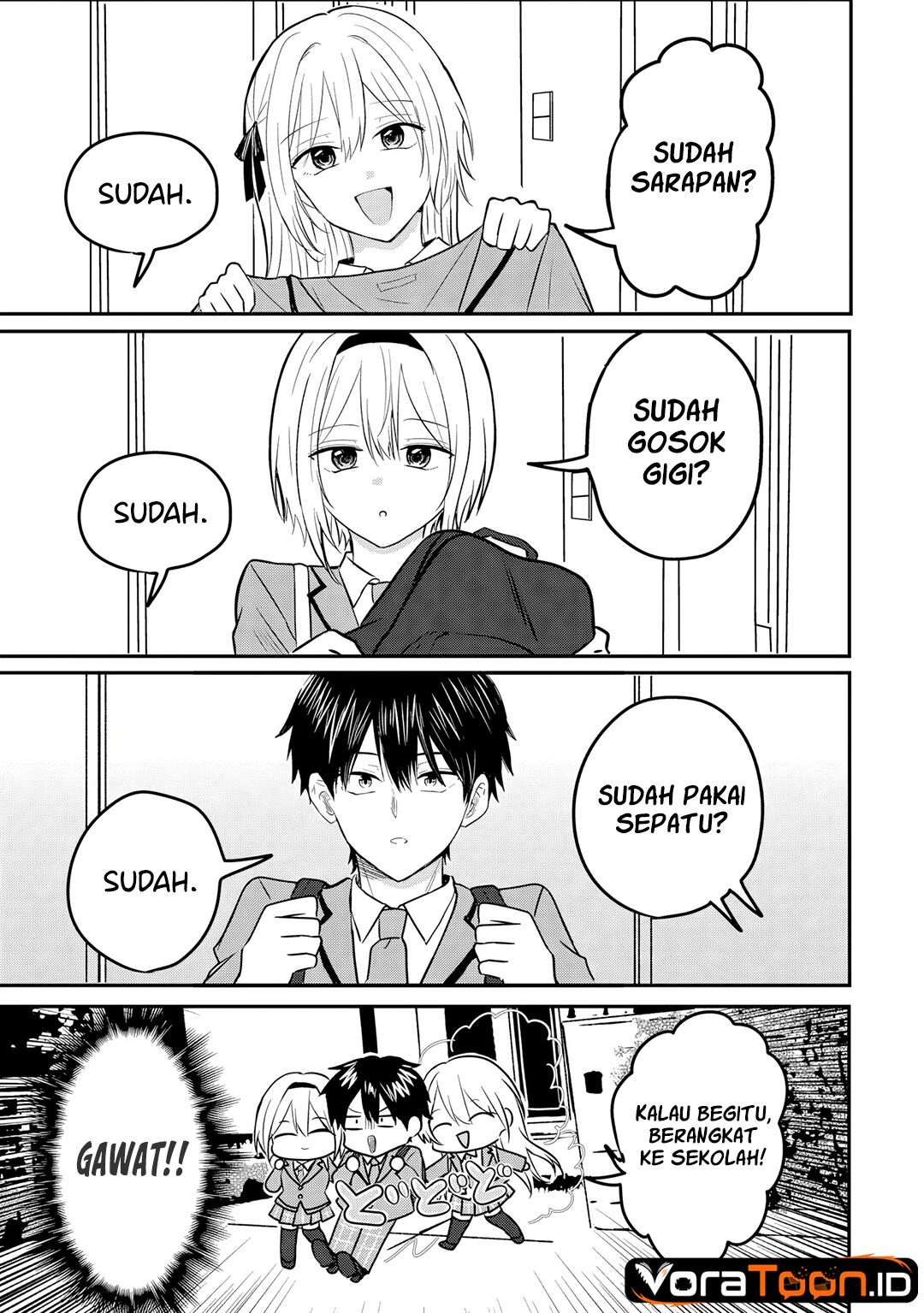 Nani no Torie mo Nai Heibon na Ore ga Bijin Futago Shimai wo Inochigake de Tasuketa Kekka, Jitsu wa Yandere datta Futari wo Gachi Bore Sasete  Shimatta Chapter 4.1 halaman 8