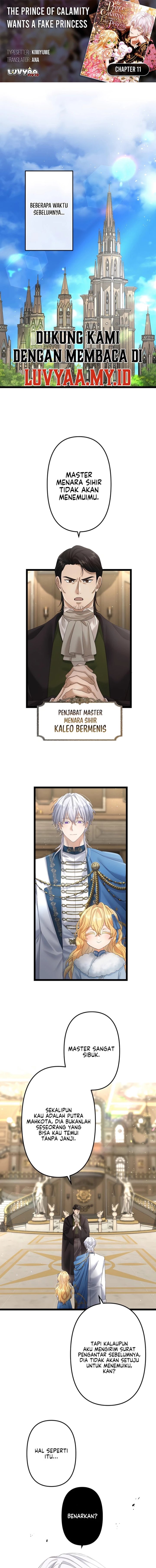 The Calamity Prince Desires the Fake Princess Chapter 11 halaman 1