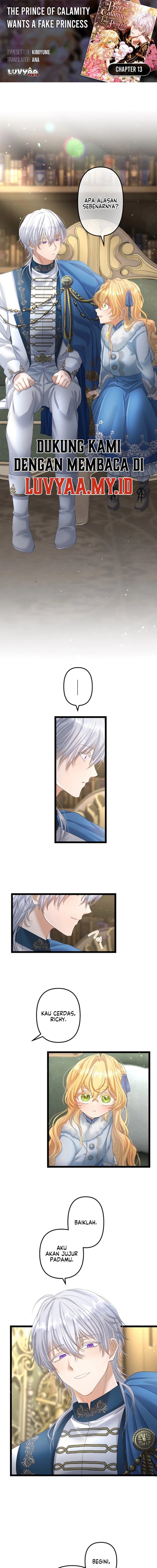 The Calamity Prince Desires the Fake Princess Chapter 13 halaman 1