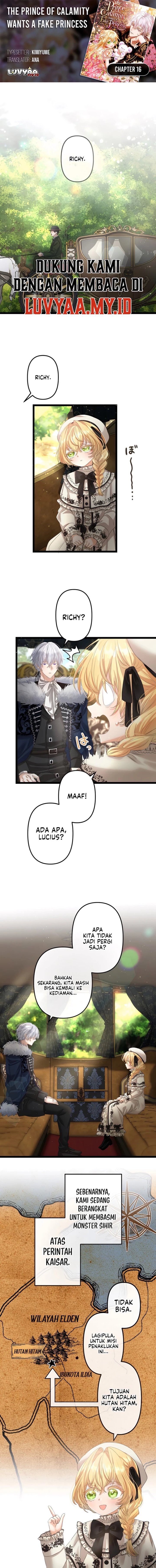 The Calamity Prince Desires the Fake Princess Chapter 16 halaman 1