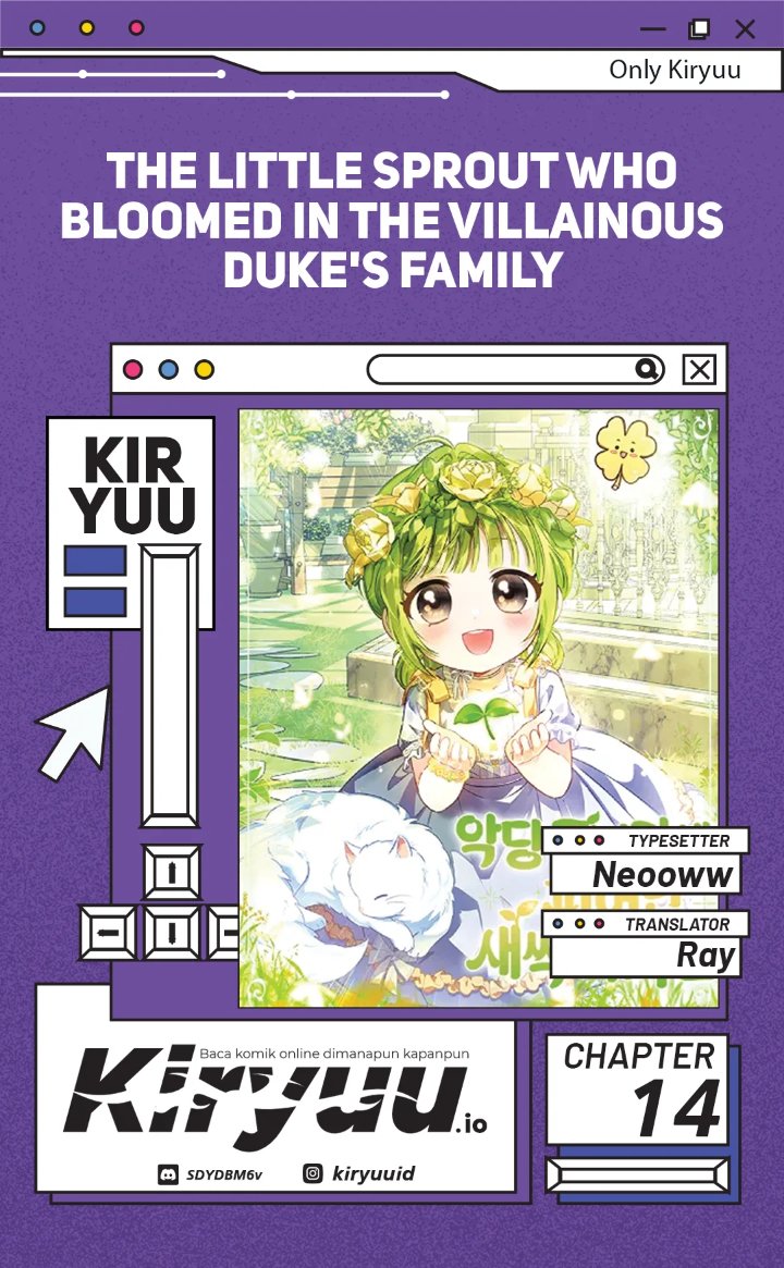 The Little Sprout Who Bloomed in the Villainous Duke's Family Chapter 14 halaman 1