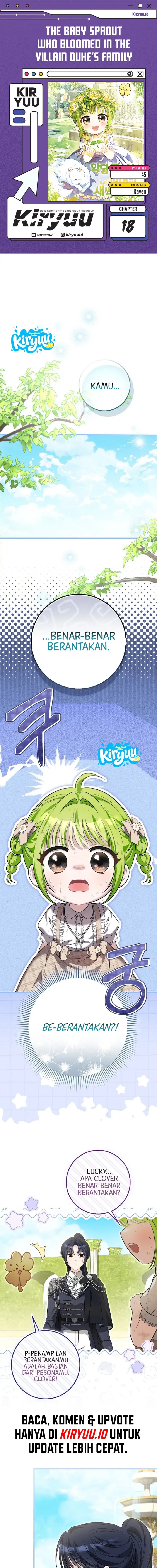 The Little Sprout Who Bloomed in the Villainous Duke's Family Chapter 18 halaman 1